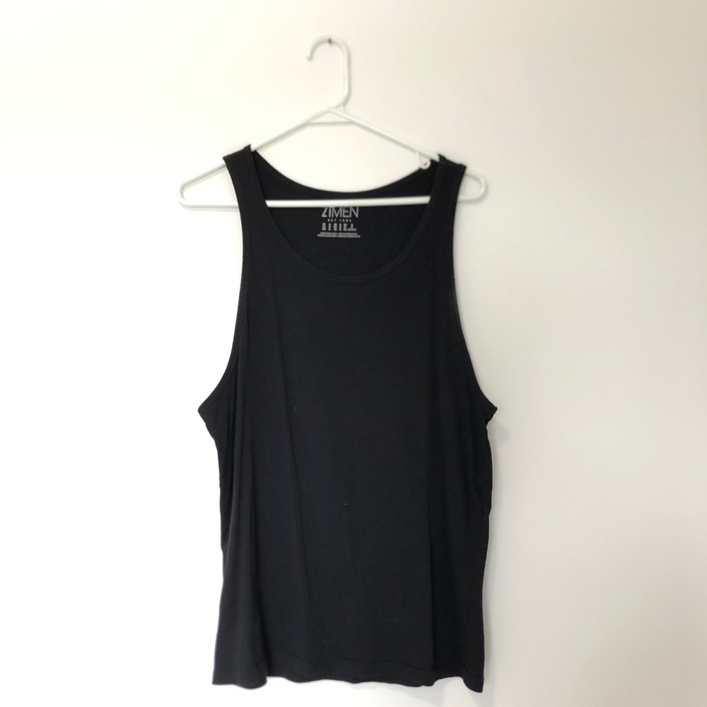 Forever 21 21Men Plain Black Tank